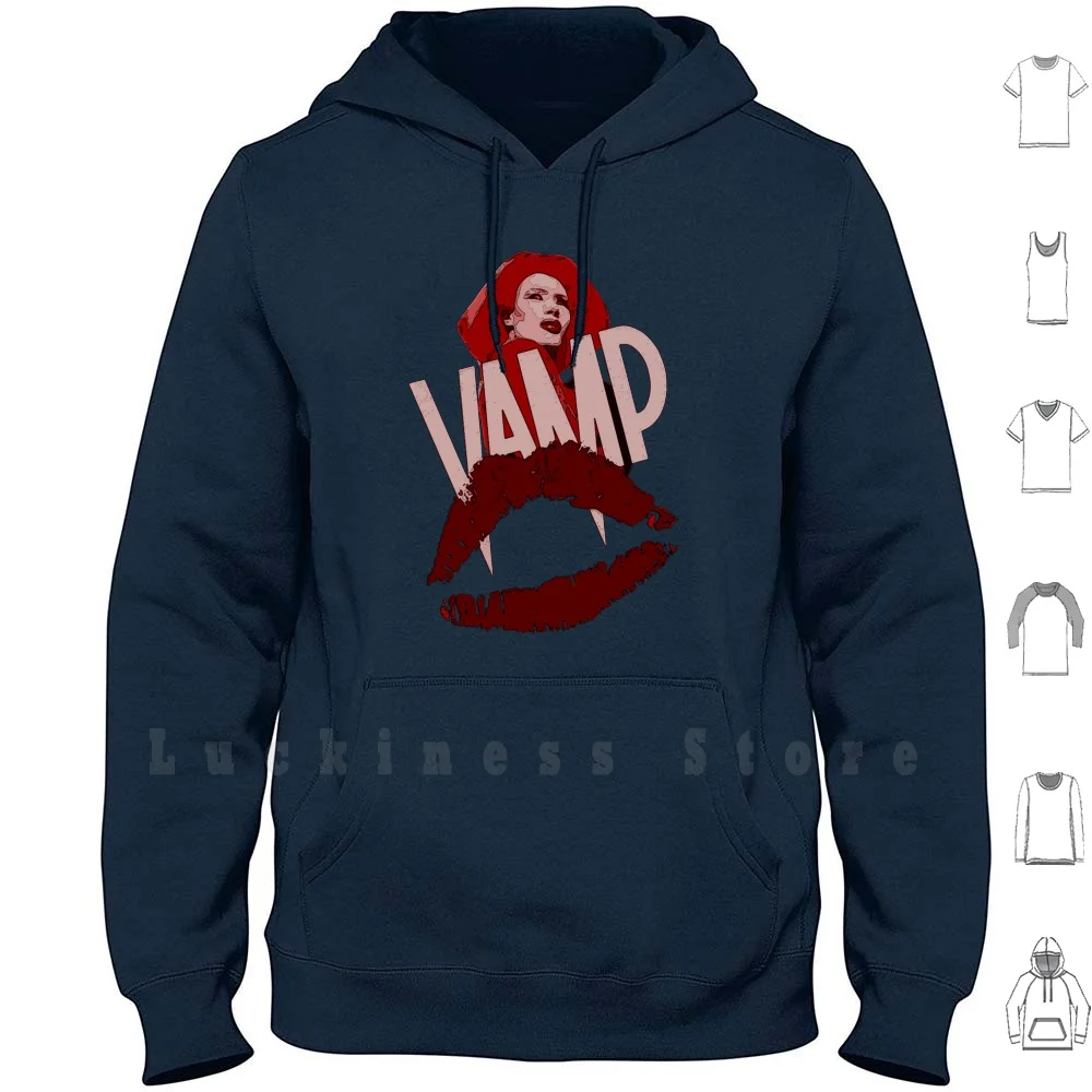 Vamp Hoodies Long Sleeve Vamp 1986 80s Grace Jones Vampire Dracula Horror Movie Film Girly Cult Classic