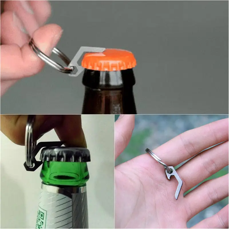 mini lightweight bottle beer opener keyring pocket tool utility gadget Outdoor camp hike