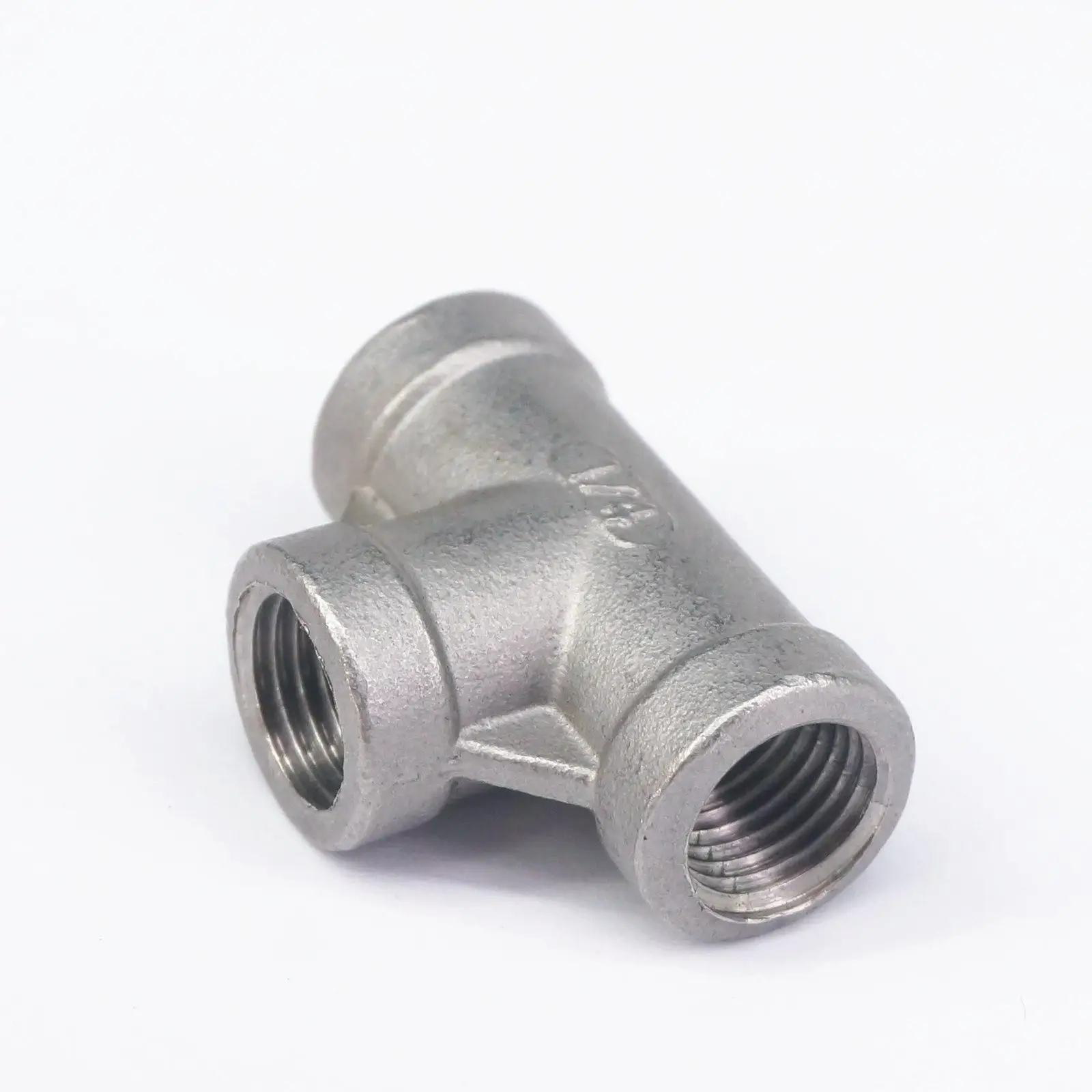 

1/8" BSP Equal Female Tee Thread 3 Way 304 Stainless Steel Pipe Fitting Connector Coupling for water air gas