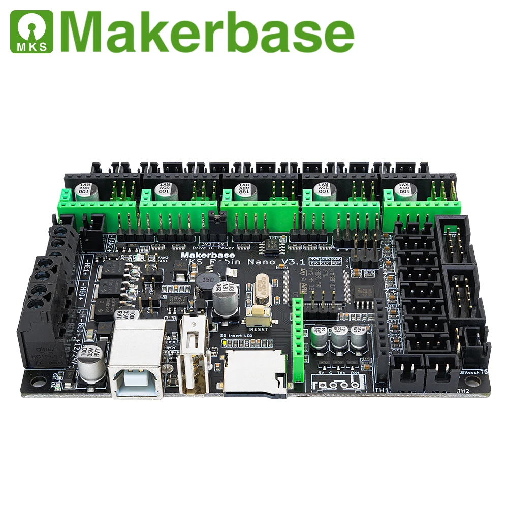 Makerbase MKS Robin Nano V3 kartal 32Bit 168Mhz F407 kontrol panosu 3D yazıcı parçaları TFT ekran USB baskı