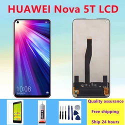 Tested  for Huawei Nova 5T LCD Display Touch Screen with Frame Replacement on for Nova 5t 5 t YAL-L21 L61A L61D L71A LCD Screen