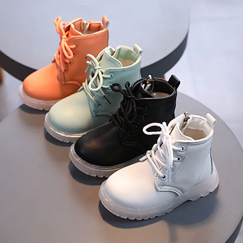 

New 2021 Children Shoes Girl Boots Kids Waterproof Warm Ankle Boots Toddler Boys Fashion Leather Casual Sneakers Baby Botas