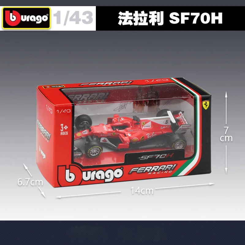 Bburago Diecast 1:43 Scale 2019 Metal F1 Car Formulaa 1 Racing Car F1 Model Car SF70H/71H/90 Alloy Toy Car Collection Kid Gift