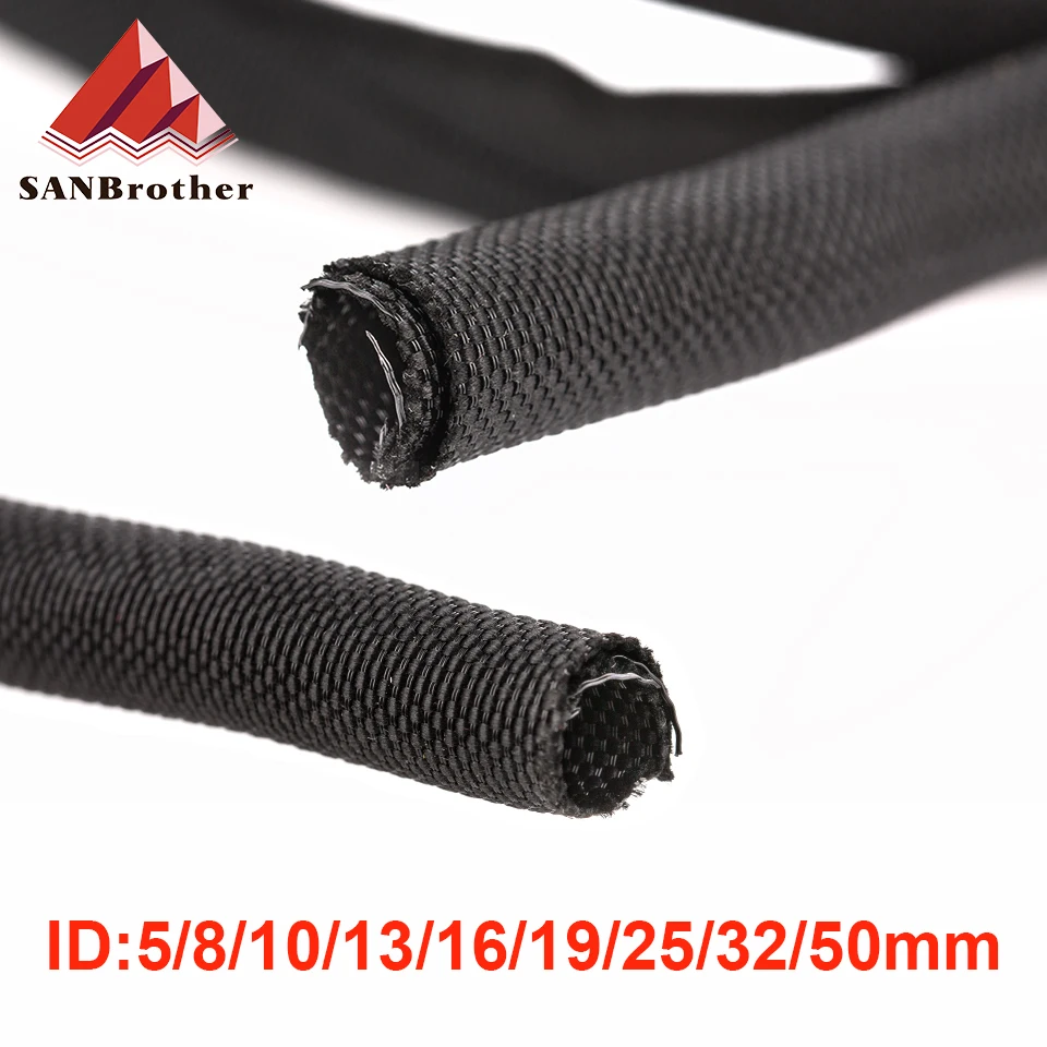 

Expandable Braided Cable Sleeve PET Self Closing Insulated Flexible Pipe Hose Wire Wrap Protect