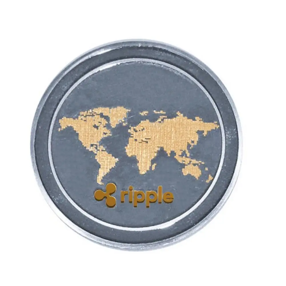 New Ripple Coin XRP CRYPTO Commemorative Ripple XRP Collectors Coin Gift Coin Art Collection Physical Gold Commemorative 40mm