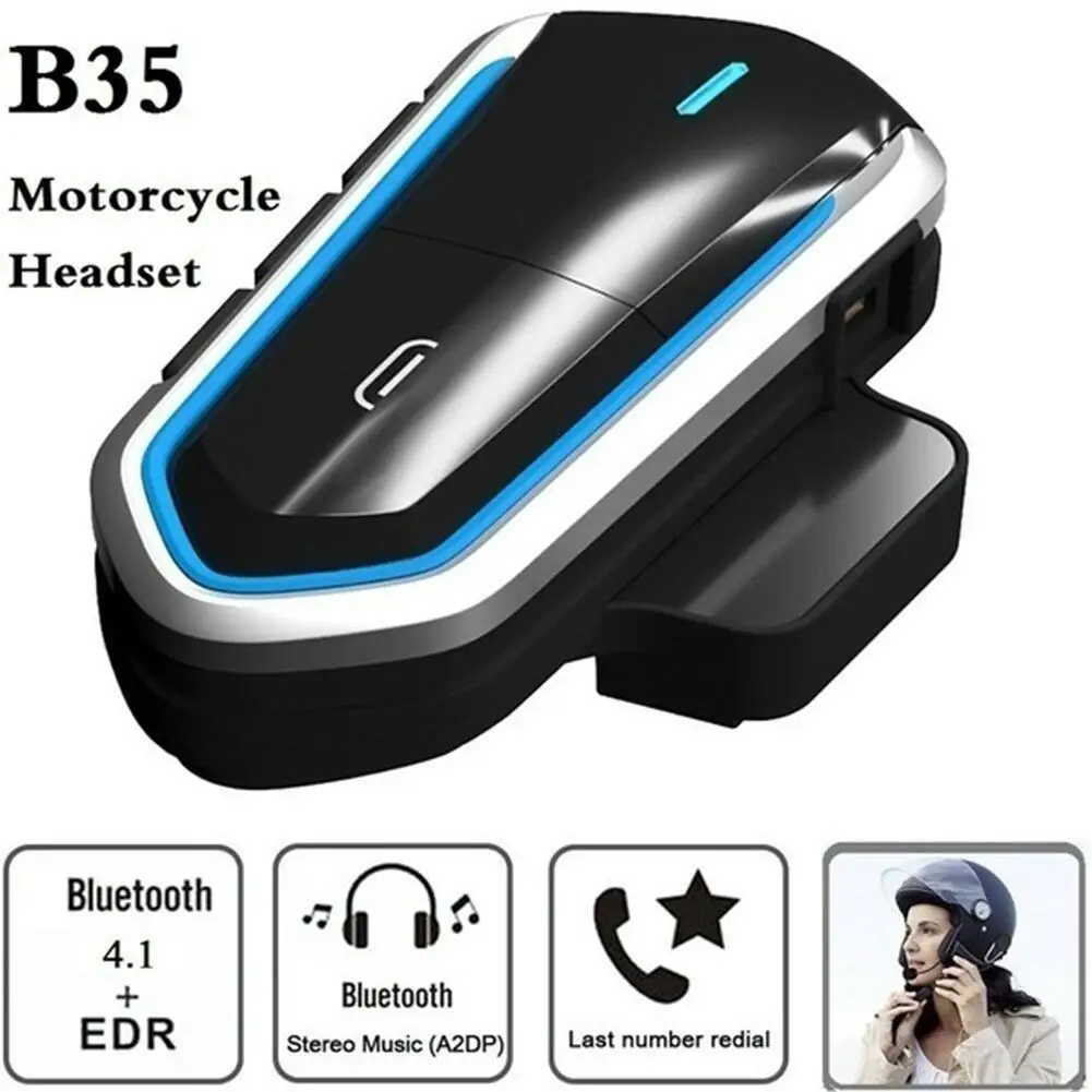 B35 Hände-Freies Helm Bluetooth Headset Communicator Wasserdichte Audio Kit Motorräder Zubehör