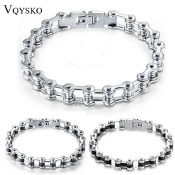 Top Quality Stainless Steel Biker Bracelet Men's Motorcycle Chain Punk Rock Male Bracelet Biker Bicycle Bracelets For Men