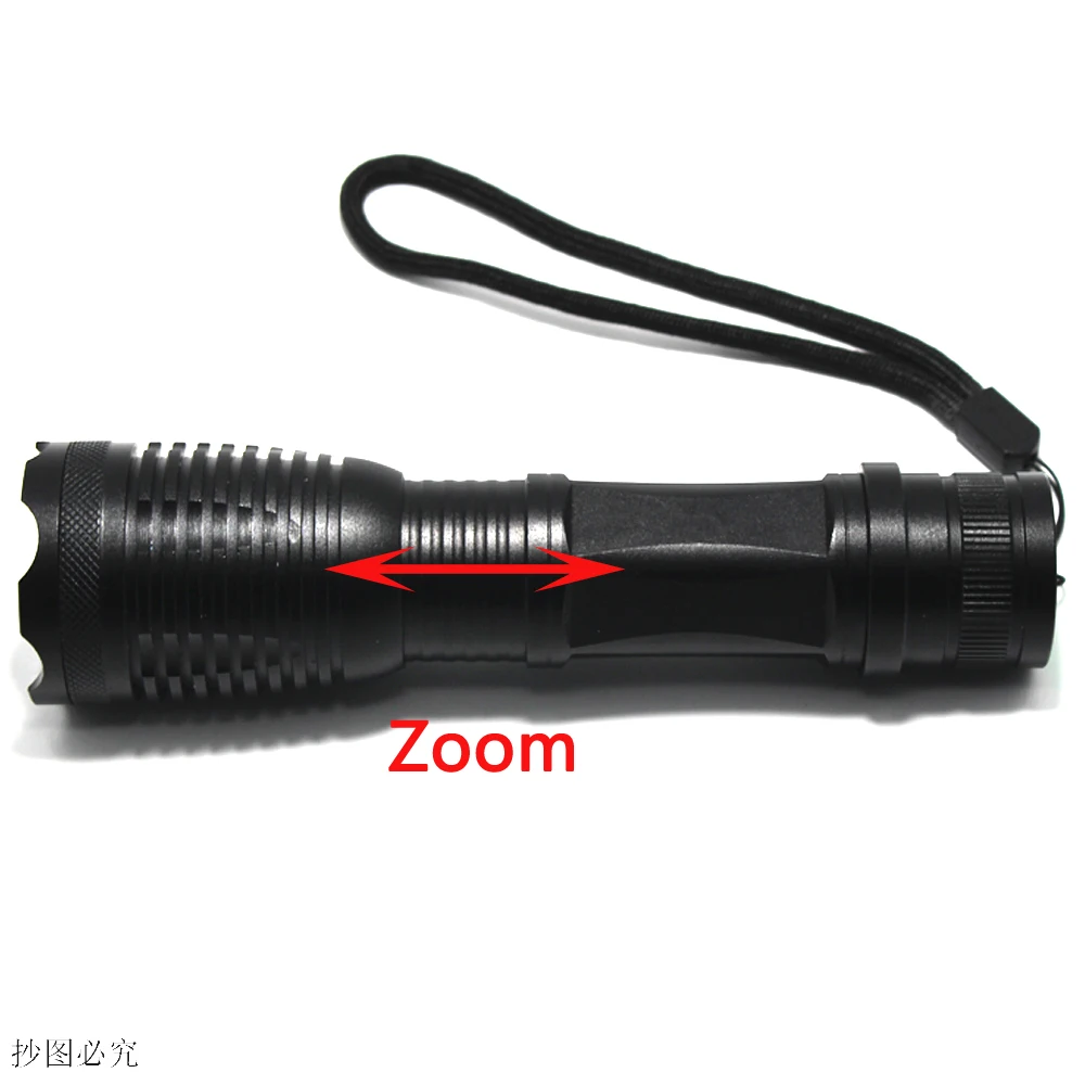 High Power LED Flashlight 5 modes T6 waterproof Torch Zoomable Flashlight Camping torch light For 3xAAA or 1x18650