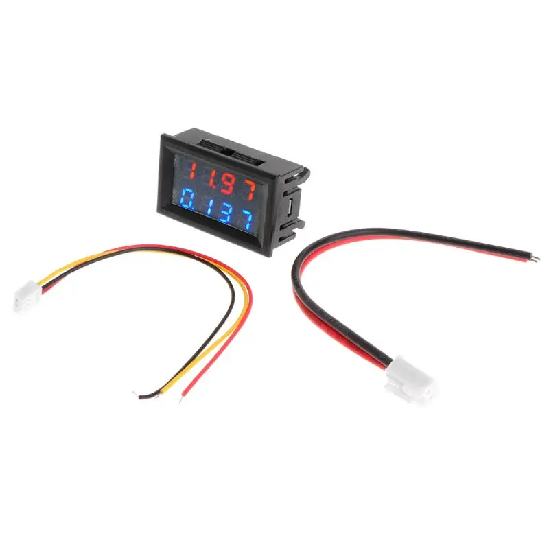 

0.28" Digital DC 200V 10A Voltmeter Ammeter 4 Digit 5 Wire Voltage Current Meter LED Dual Display