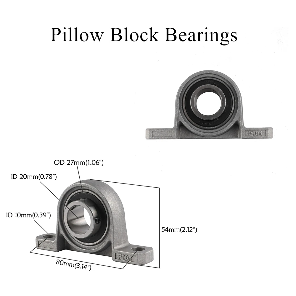 1 Pair Pillow Block Bearings for 20mm ID Rear axle Bearings Holder Frame Solid Base Mount go kart parts