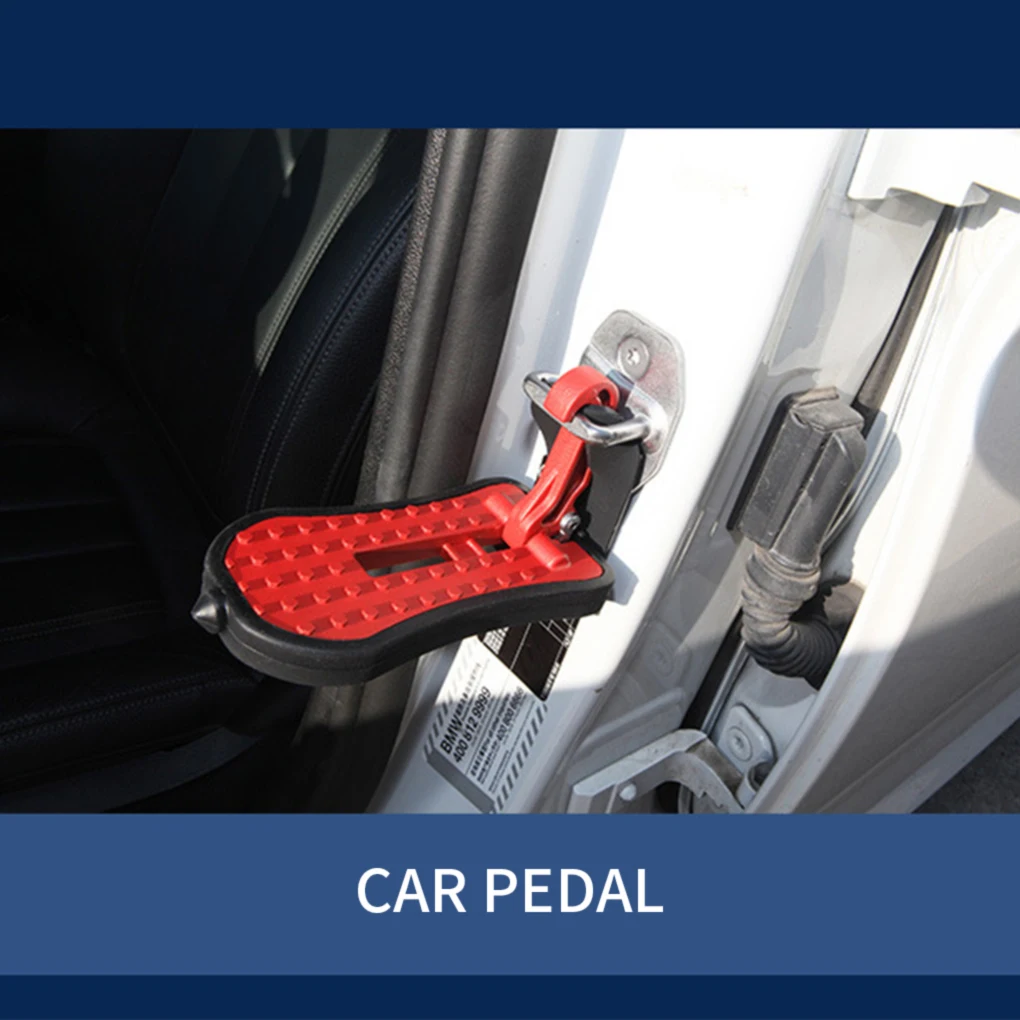 طوي سيارة باب خطوة مساعد دواسة سبائك الألومنيوم السيارات مزلاج هوك دواسة القدم سيارة حامل سقفي خطوة مع السلامة المطرقة