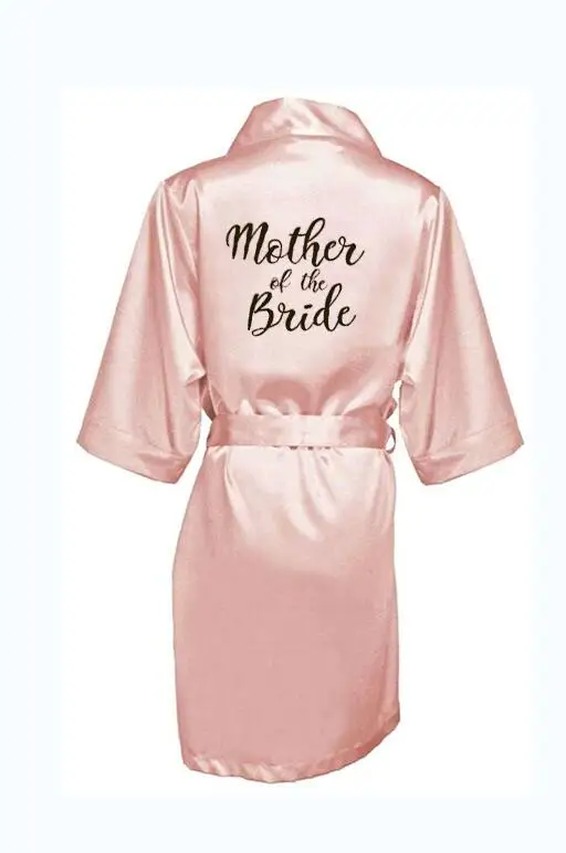 Neue braut brautjungfer robe mit weiß schwarz buchstaben mutter schwester der braut hochzeit geschenk bademantel kimono satin roben