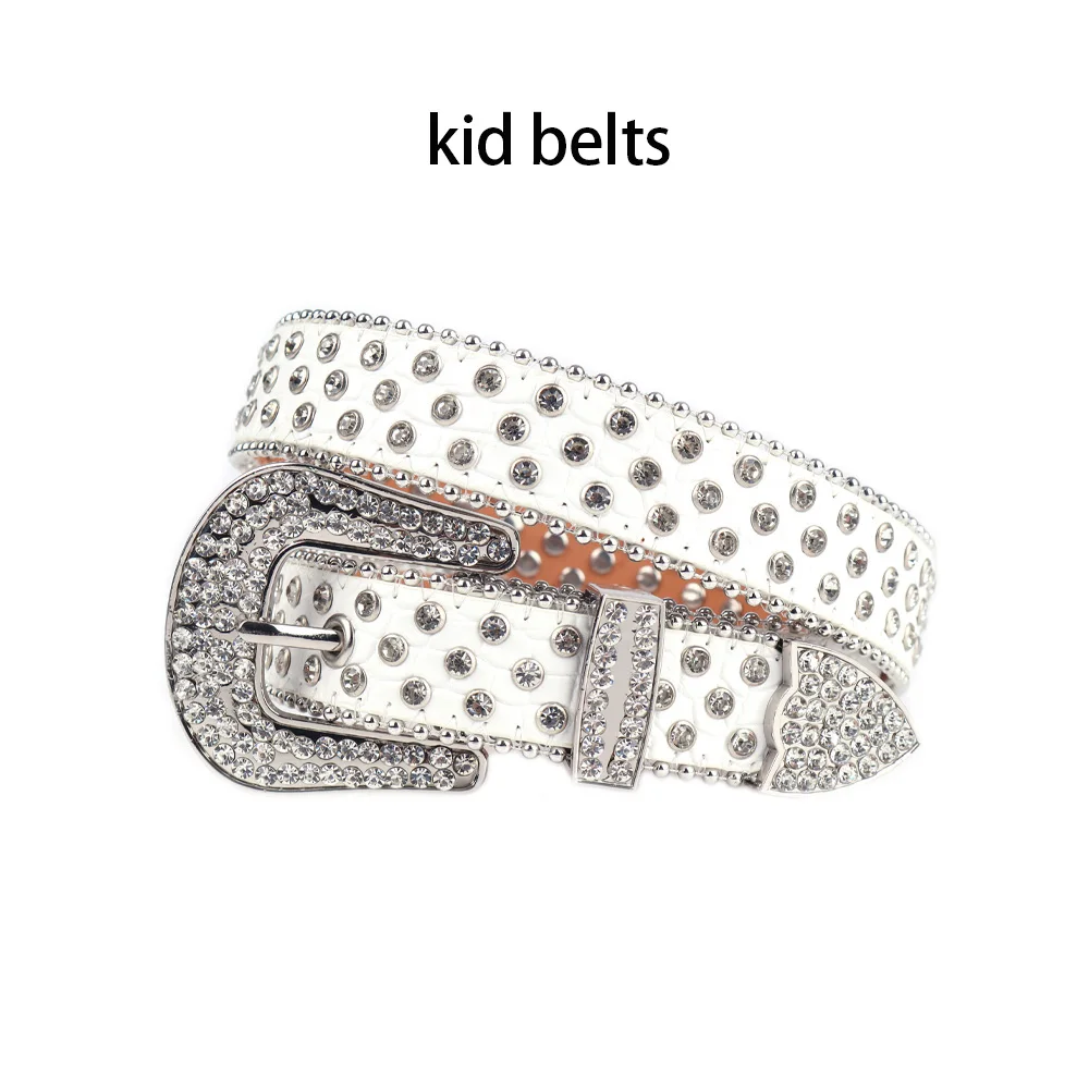 

Fashion Children Belt Kids Rhinestones Belt Crystal Studded Belts Waist Strap Waistband Cowboy Cowgirl For Jeans Cinto De Strass