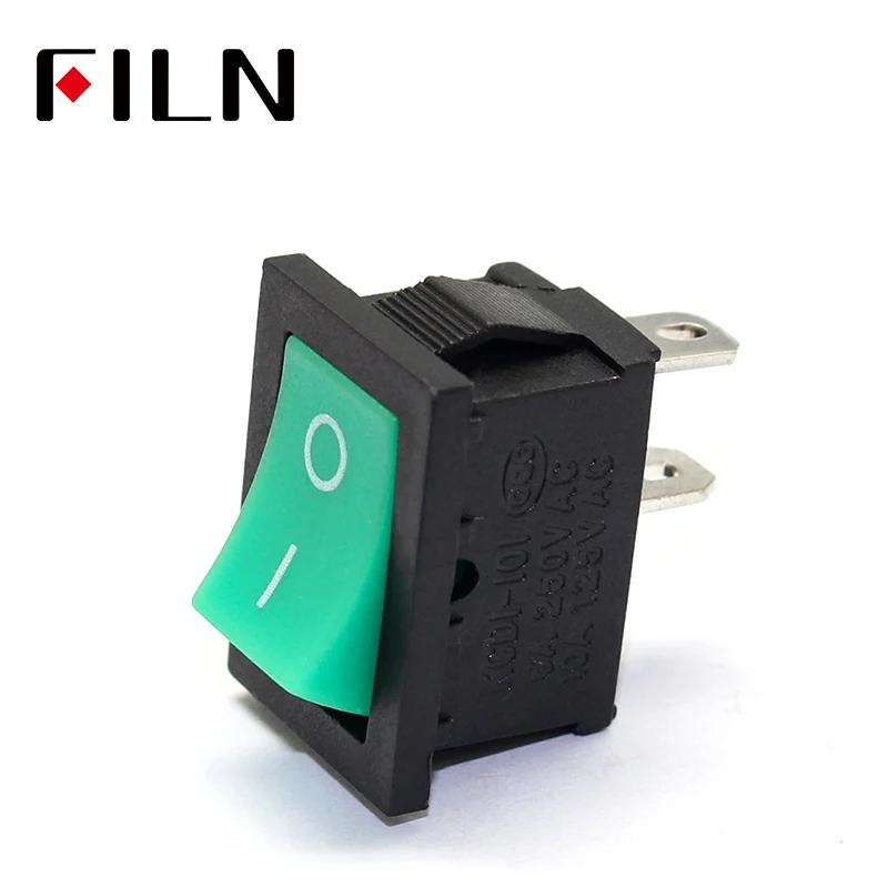 KCD1-101 MRS-101 2 pins on off Snap-in Rocker Switch Mini Switch 21x15mm 6A250VAC 10A 125VAC