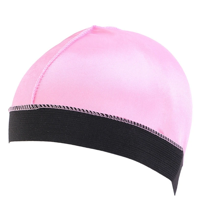 Nieuwe Elastische Band Zijdeachtig Satijn Kinderen Motorkap Kinderen Baby Koepel Golf Caps Elastische Stretch Hair Cover Hoed Nachtrust Cap voor 3-8Y