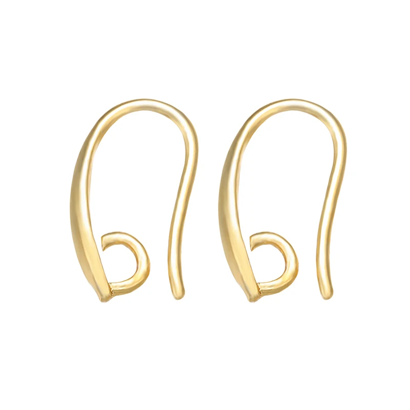 ZHUKOU two pair brass simple U-shaped earrings hook jewelry making supplies women  DIY handmade accessories for jewelry VE101