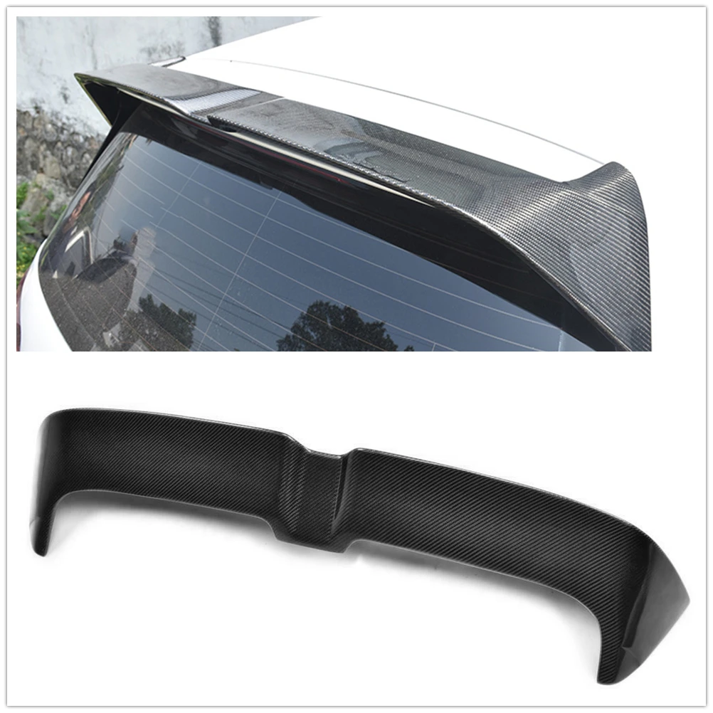 

For Volkswagen VW Golf 7 MK7 MK7.5 GTI R 2014-2020 Carbon Fiber Rear Trunk Spoiler Wing Roof Splitter Lip Tail Gate Window Trim