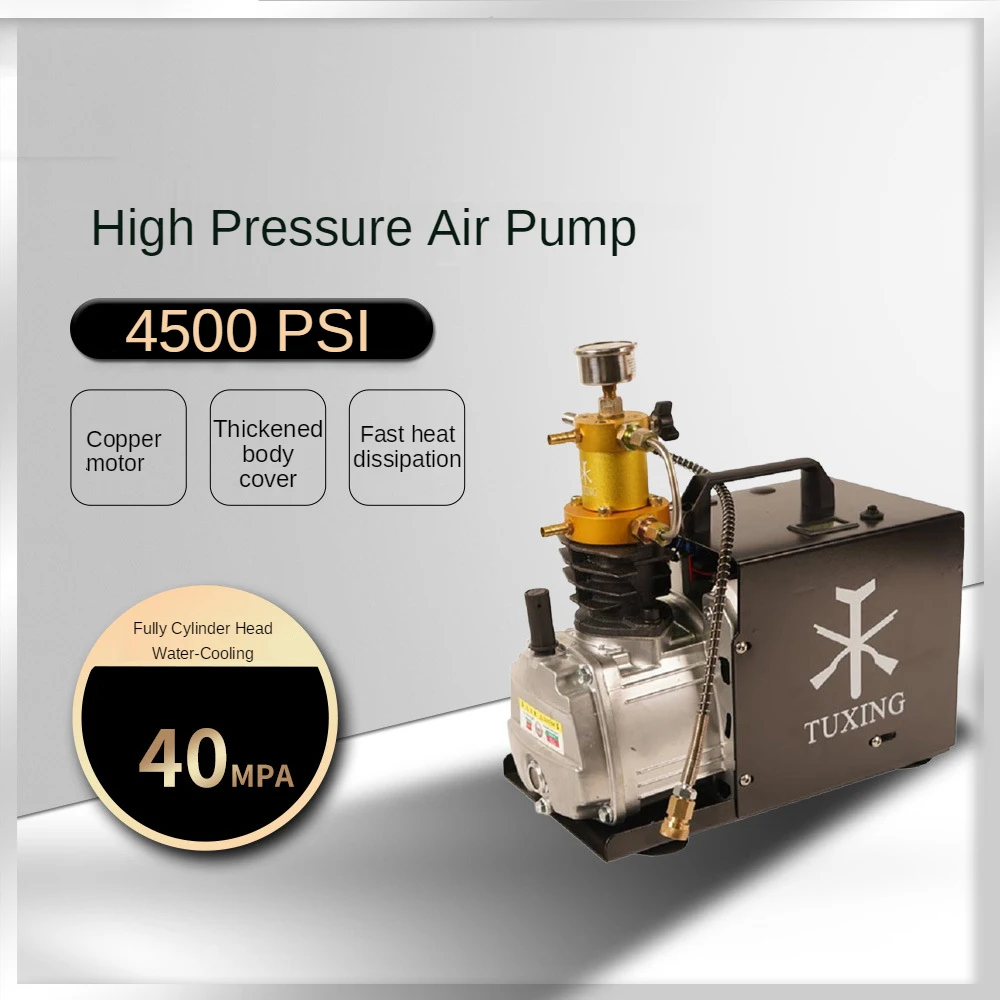 30mpa High Pressure Air Pump 220V/110V High Air Compressor All Copper Motor Air-cooled Water-cooled Air Pump 4500Psi