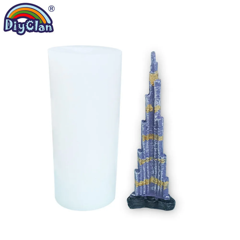 3D Sightseeing Tower Lighthouse Silicone Mold DIY Candle Plaster Resin Handmade Making Mould Building Decoration Ornament