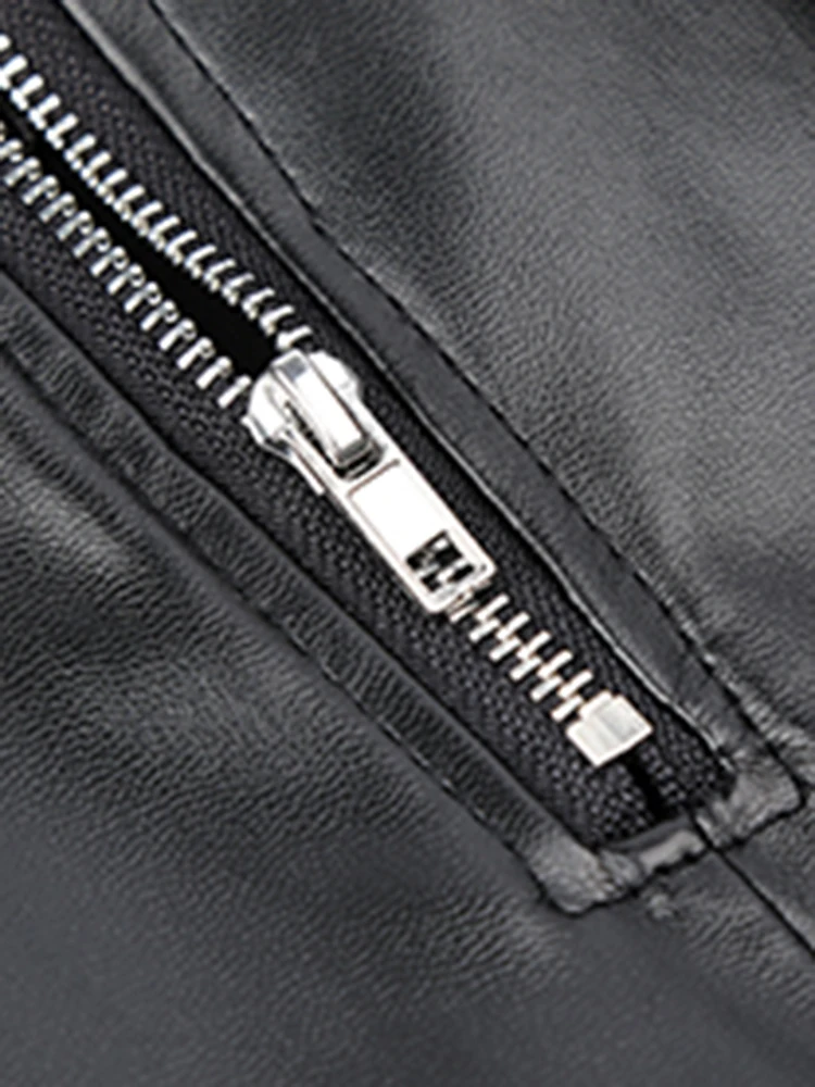 Lautaro printemps automne noir doux Pu cuir jupe plissée femmes taille haute Goth Vintage Style Punk luxe vêtements de créateur 2025