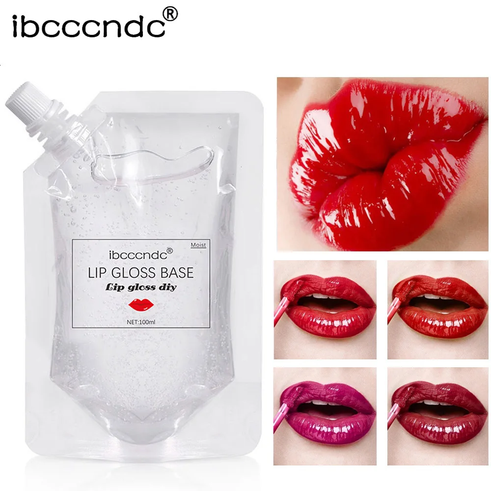 100ml Clear Lip Gloss Base Gel Lip Glaze Material Odorless Moisturizing Versagel Lipgloss Base for DIY Lip Gloss Kit