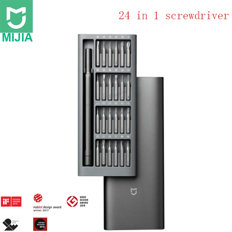 Xiaomi Mijia Wiha Screw-driver Kit 24 Precision Magnetic Bits Alluminum Box Wiha DIY  Daily Use Screw Driver Set in Stock