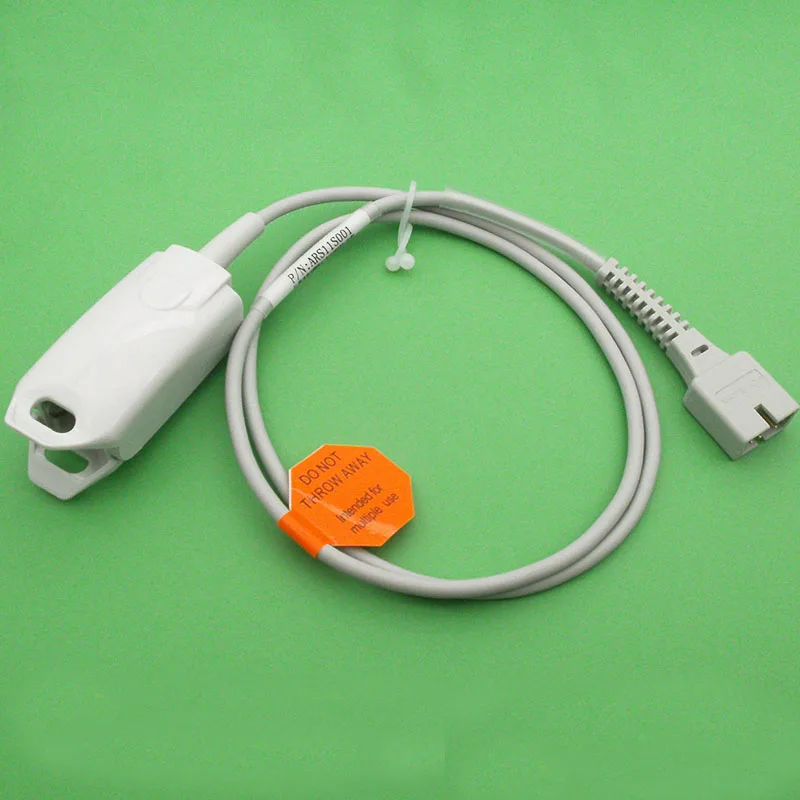 Compatible for 512F PM70008000，9000，MEC10002000 Patient Monitor Split 7Pin Adult Finger Clip Spo2 Sensor