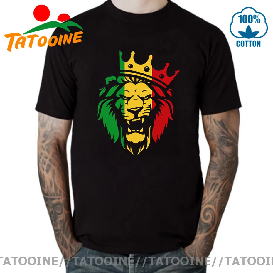 Tatooine Rasta Lion of Judah T shirt women men Rastafarian Reggae Ethiopian Lion T-shirt unisex Trend Fashion Valentine Tops Tee