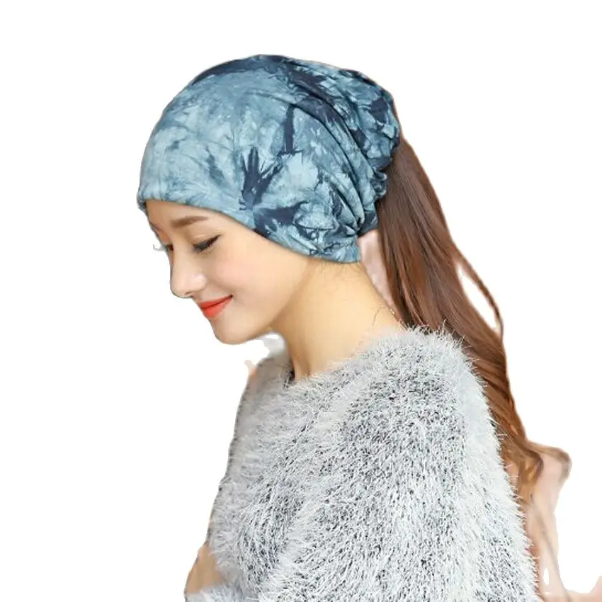 1 Pcs 2015 New Autumn And Winter Women Knitted Cap Empty Hat Scarf Two Use Hair Band Skullies Beanies 4 Colors Free Shipping