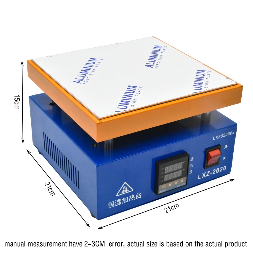 Stazione saldante 220V/110V 800W della tabella di riscaldamento di temperatura costante di Digital della stazione di preriscaldamento elettronica della piastra riscaldante di MT-2020