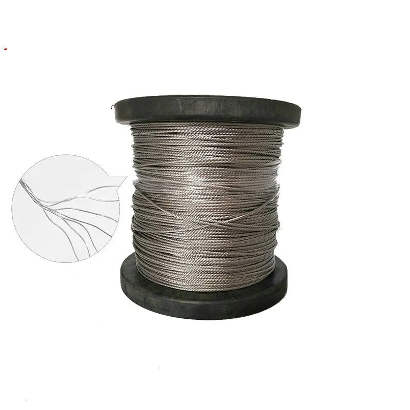 HQ BW01 AMERICAN STANDARD 7X7 Structure 304/316 Stainless Steel Wire Rope Cable 1/16 1/10 1/8 3/16 INCH Diameter