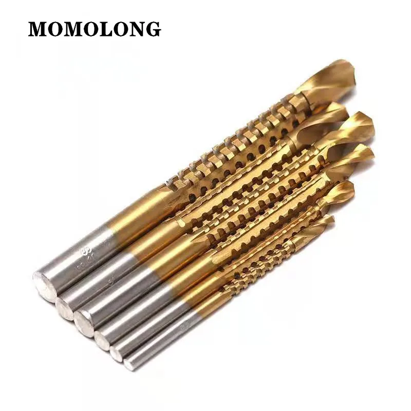 6pcs 3-8mm Set di punte per trapano al cobalto vite a spirale metrica composita rubinetto per trapano rubinetto per trapano Set di punte per trapano strumento multifunzione per la lavorazione del legno