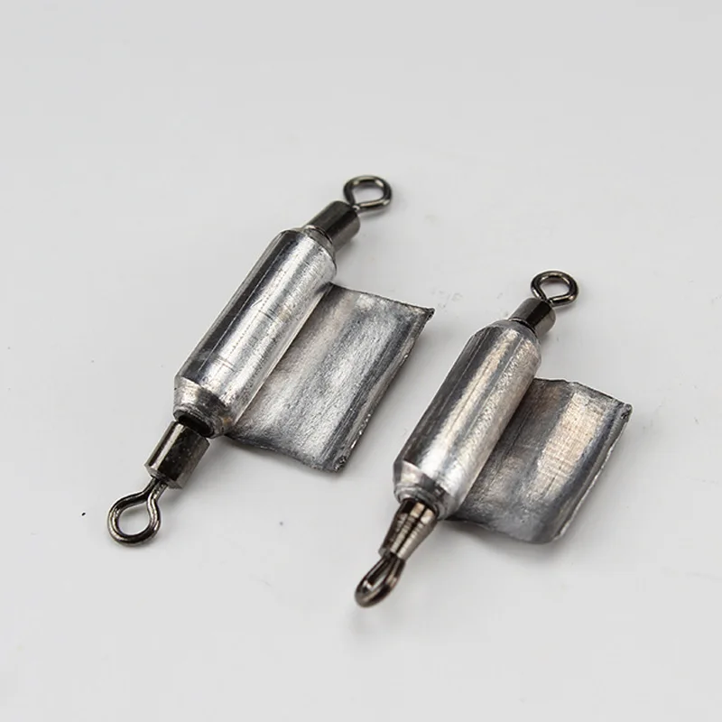 Schnelle Rotation, Bleiwirbel, Hochgeschwindigkeits-Rotationsring, Angelzubehör, Doppelkopf-Anschluss, 2 g/3 g/4 g/6 g, Lot 4 Stück – Detail 3