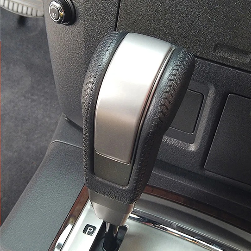 Silver Gear Shift Knob Decorator Cover For Mitsubishi Pajero 2007 2008 2009 2010 2011 2012 2013 2014 2015 2016 2017 2018 2019