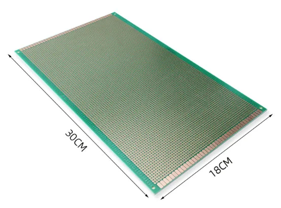 Single Side Prototype PCB Universal test board circuit Peg Board 5x7 6x8 7x9 9x15 10x15 10x22 12x18 13x25 15x20 18x30 30x40 5*7