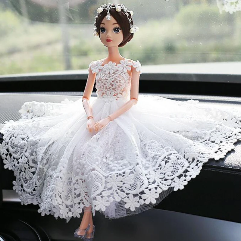 Car Cute Lace Wedding Doll New Products Diamond For Car Goods Car Interior Accessories Decoration Women