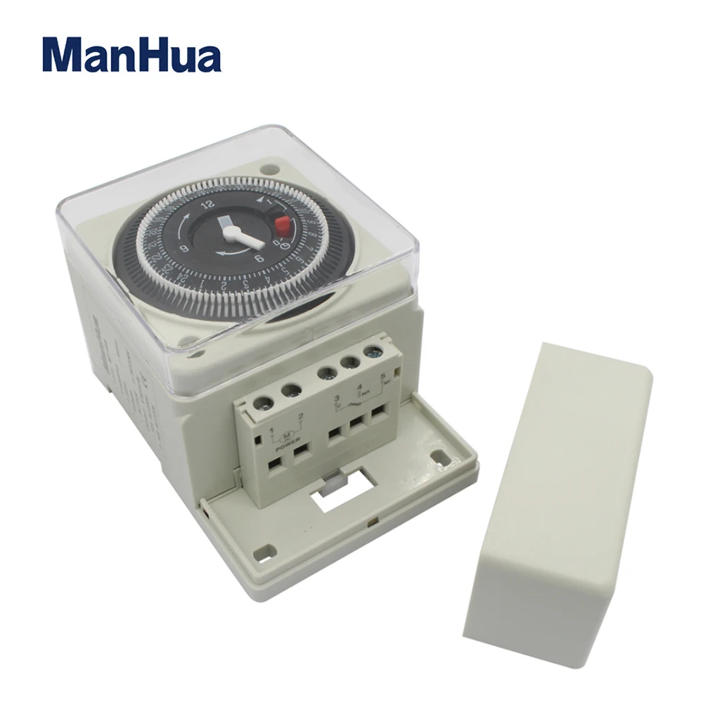 ManHua 24 Hours AC220V 50Hz  Din rail  Mechanical Timer Switch MT188 Countdown Energy Saving Controller Industrial Timing Switch