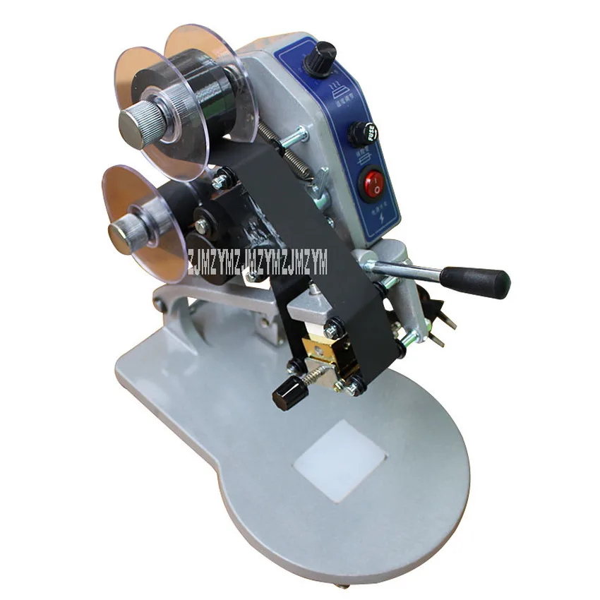 Hand-press Color Ribbon Hot Printing Machine Direct Thermal Manual Stamp Printer Plastic Bag Coding Machine Date Ribbon Coder