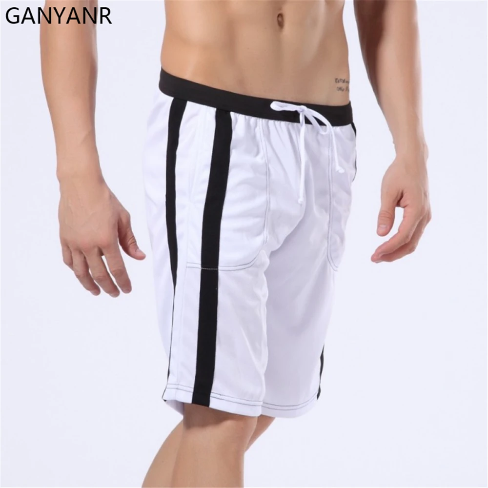 GANYANR Running Shorts Men Gym Sport Crossfit Fitness Training Basketball Workout Soccer Jogging Bodybuilder Sportswear Tennis