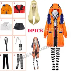 Kakegurui Kids Girls Anime Yomoduki Runa Costume Halloween Jabami Yumeko Costume Igarashi Sayaka COSPLAY school uniform Set