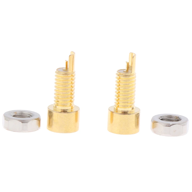 2Pcs/Set Gold Plated Pure Copper MMCX Female Jack Solder Wire Connector PCB Mount Pin IE800 DIY Long/Short Audio Plug Adapter