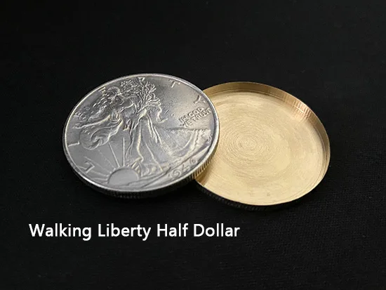 Expanded Shell Walking Liberty Half Dollar (head) Magic Tricks Close Up Magia Coin Magie Magicians Illusions Gimmick Props