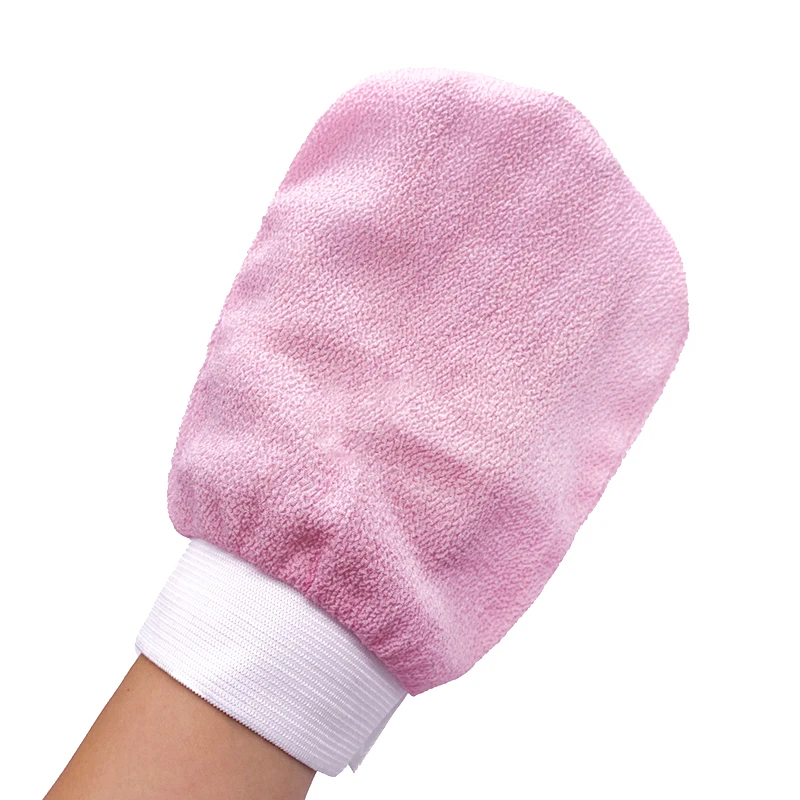 1Pc gloves medium sand single layer double-sided massage bath towel back rub bath exfoliation