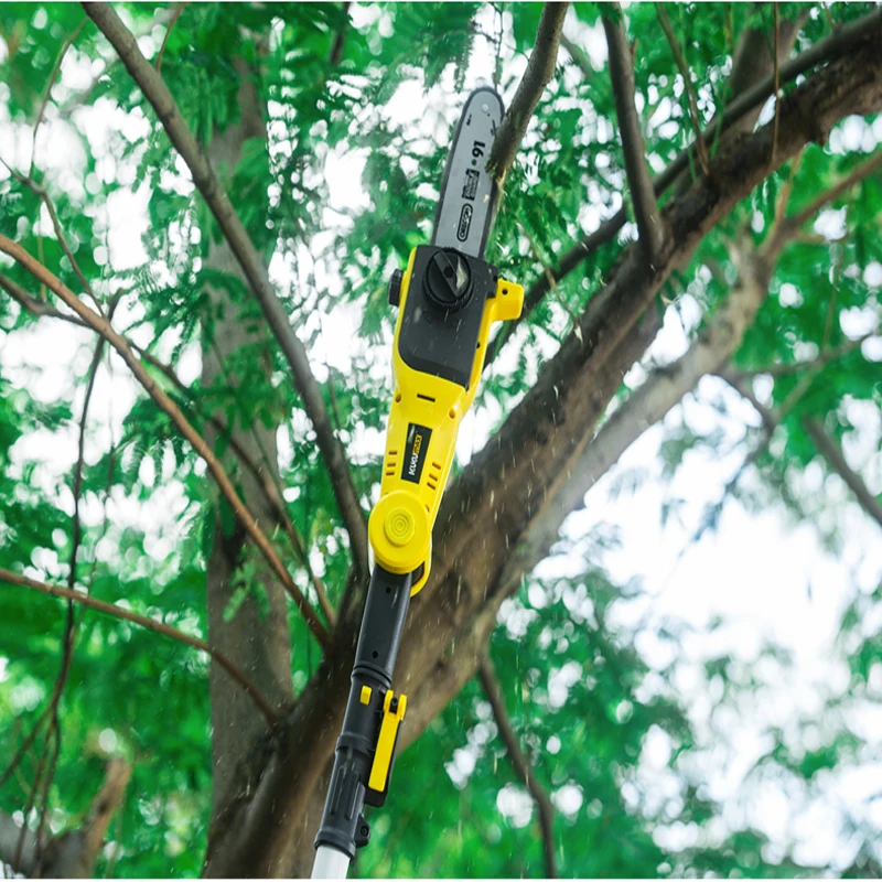 Scie à chaîne électrique télescopique de haute altitude, 710W, 220V, Type enfichable, cisaille à longue tige, KM-PCS06-710