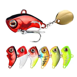 New Arrival 1PCS 7g/10g/14g/20g Metal VIB Fishing Lure Spinner Sinking Rotating Spoon Pin Crankbait Sequins Baits Fishing Tackle