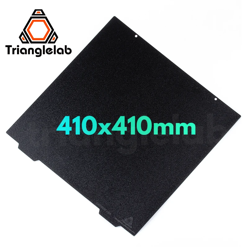 C Trianglelab 410 X 410 Double sided Textured PEI Spring Steel Sheet Powder Coated PEI Build Plate 3D printer for ABS PETG