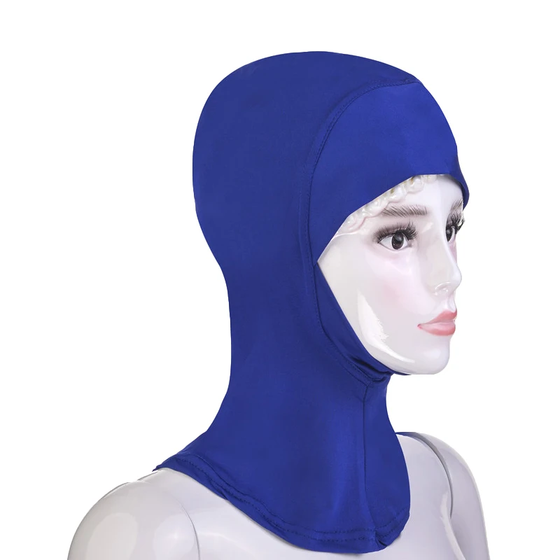 Vrouwen Onder Sjaal Cap Bone Motorkap Ninja Hijab Islamitische Nek Cover Moslim Zachte Hoed Arabische Paryer Hoed Effen Kleur Niquabs tulband Nieuwe