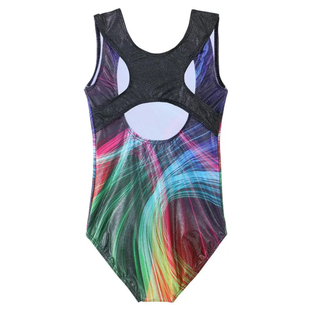 BAOHULU 3-12 Mädchen Galaxy Tank Ballett Trikot Sportler Kostüm Kinder Sleeveless Gymnastik Trikot Body Praxis Outfit