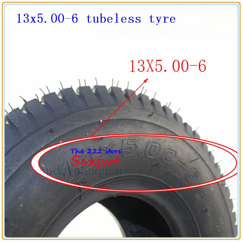 13*5.00-6 inch Four-wheeled beach car Go-kart tubheless wheel tires 13X5.00-6  Road tyres mower snow sweeper