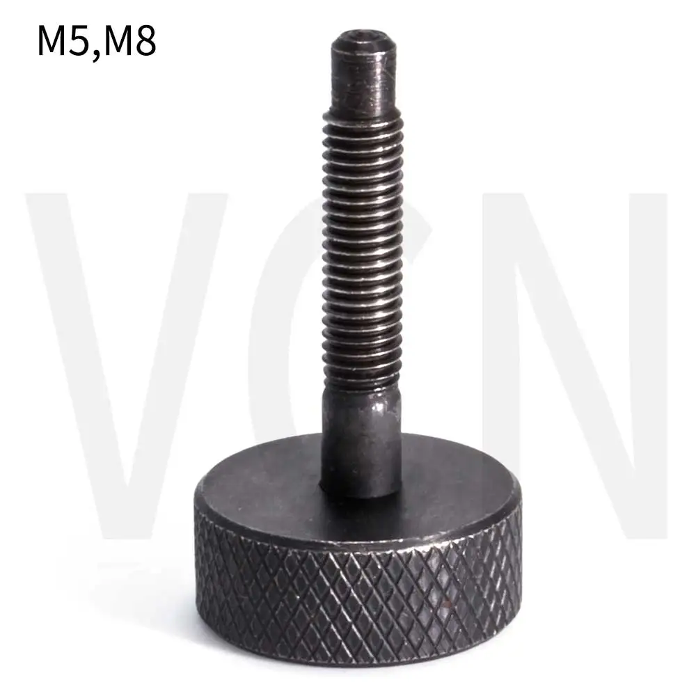 VCN119.4  Knurled Head Screws,Steel, Hardened, Black.Knurled Thumb Screw,Fastener &Bolts, Adjusting Lock Bolts with Knurled Knob